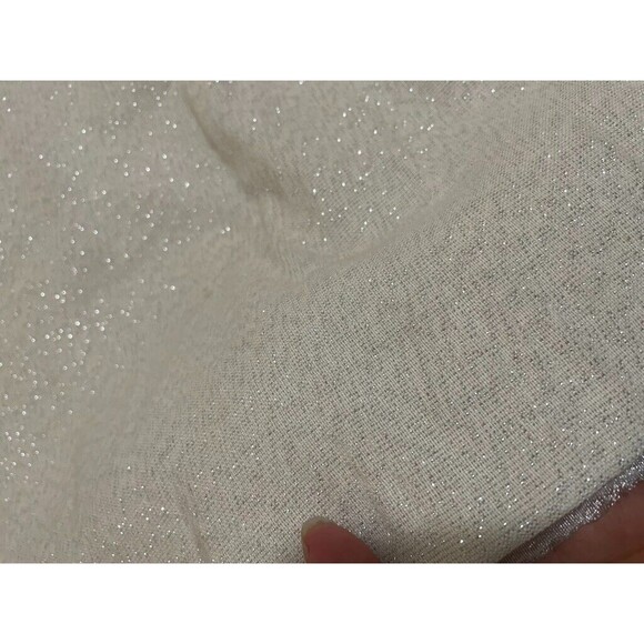 Pier 1 Christmas Reindeer Beaded Throw Accent Pillow White Silver Glitter 15" - Picture 8 of 11